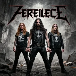 an album cover for a heavy metal band