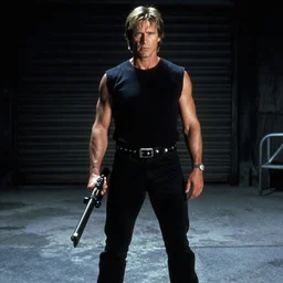 film still of Dolph Lundgren as The Terminator in The Terminator, 4k