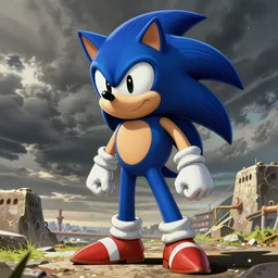 Sonic the Hedgehog drawn by Yoji Shinkawa,