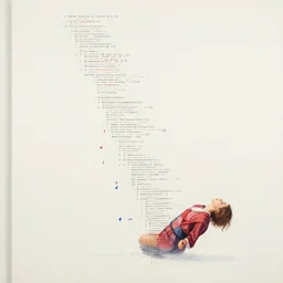 code art painting of falling in love, mathematic rule painting