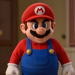 mario in an episode of the sopranos ( 1 9 9 9 ), 4 k, cinematic, hbo, screencap, realistic, the sopranos, film footage. he looks very angry