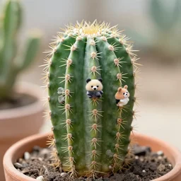 a cactus having a poo