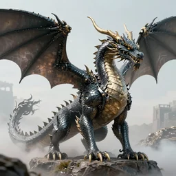 a majestic dragon, hd, high quality modern art