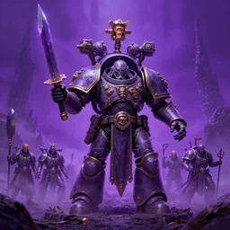 full body portrait of a god of purple haze from warhammer 4 0 k, on a fantasy landscape, by hr giger, greg rutkowski, luis royo, wayne barlowe and cristian sauret, 8 k