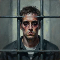 painting portrait of Patrick Balkany in jail, cosmic horror, analog horror, octane, soft render, by Greg Rutkowski, evil, dark, sordid, Trending on Artstation, masterpiece