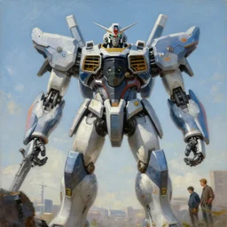 a giant modern architecture mecha, tim hildebrandt, wayne barlowe, bruce pennington, donato giancola, trending on artstation, cinematic composition, beautiful lighting, hyper detailed, 8 k, oil on canvas