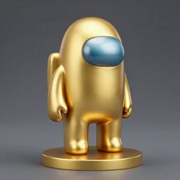 among us crewmate golden statue