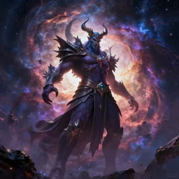 a beautifully detailed matte painting of chaos god tzeentch in an astral nebula plane, dramatic lighting, dynamic lighting, cinematic lighting, vibrant and powerful, unreal engine, featured on artstation, wide angle