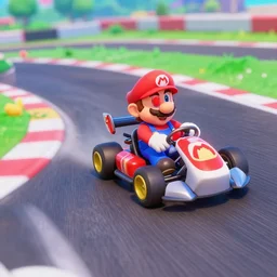 mario kart 8 deluxe closeup racetrack