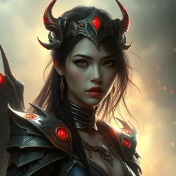 studio portrait of a tempting lee jin eun as an evil priness, scifi art by, ferdinand knab, tom bagshaw, global illumination, radiant light, 4 k detailed and multiversal environment