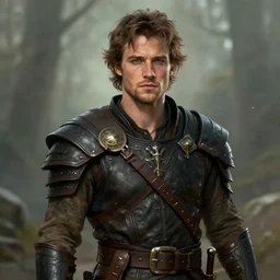 josh hutcherson portrait as a dnd character fantasy art.