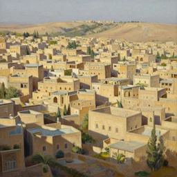 a beautiful ghardaia landscape, concept art, intricate detail, volumetric shadows and lighting, realistic oil painting,