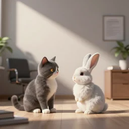 Cat and Bunny in therapist office