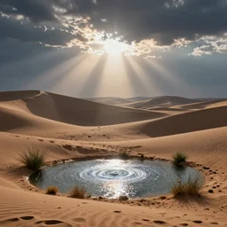 a desert oasis, kindred spirits, harmony of nature, angelic light, sparkling dew, by asher brown durand, by ivan shishkin,