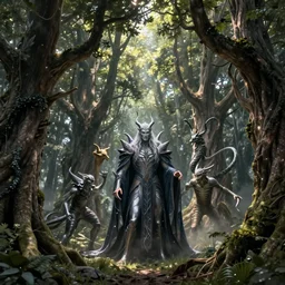 morgoth and ungoliant attacking the trees of light