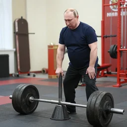 putin pumping iron, real still photograph