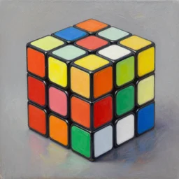 A Rubik's cube, trending on artstation, oil on canvas