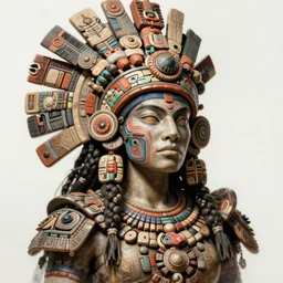 a portrait of a  anthropomorphic an acient aztec warrior goddess,  D&D, fantasy, intricate, highly detailed, digital painting, artstation, concept art, smooth, sharp focus, illustration, art by artgerm and greg rutkowski and alphonse mucha