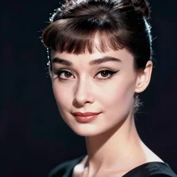 korean audrey hepburn, detailed cyberpunk vaporwave portrait by tim doyle