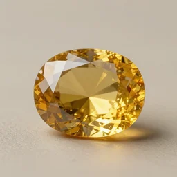 yellow gemstone, digital art, neutral background