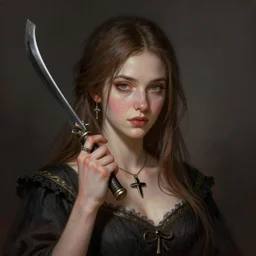 a beautiful portrait of melanie, a soul collector in the purgatory, portrait art, character art study, hires, 4 k, 8 k, digital art, artgerm and hildebrandt