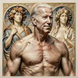 muscular, heroic, ruggedly handsome Joe Biden, fantasy, intricate, elegant, highly detailed, digital painting, artstation, concept art, smooth, sharp focus, illustration, art by artgerm and greg rutkowski and alphonse mucha