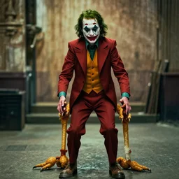 the joker with chicken legs