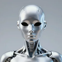 a cybernetic being with extremely refined alloys and a mask - like face, there is an aluminum texturing, full figure depiction, alan bean and giger influences