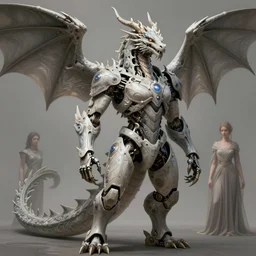 an anthromorphic cyborg dragon in a cybersuit, diffuse lighting, fantasy, intricate, elegant, highly detailed, lifelike, photorealistic, digital painting, artstation, illustration, concept art, smooth, sharp focus, art by john collier and albert aublet and krenz cushart and artem demura and alphonse mucha