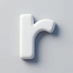 the letter r, in the style of mtv
