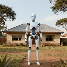 cybernetic ndebele homestead seen from the front