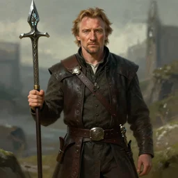 liam _ neeson as a dnd character fantasy art.