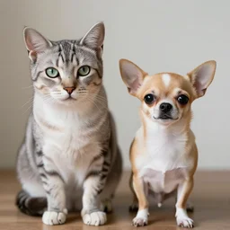 crossbreed of an abyssian cat and a chihuahua, photo