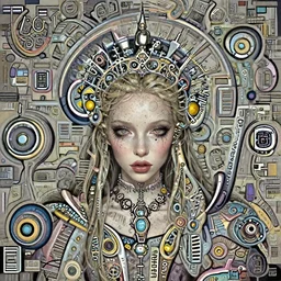 portrait of beautiful young gothic maiden, cyberpunk, highly detailed, artstation, illustration, art by rene magritte