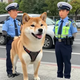 shiba is given a speeding ticket by a cop for being too cool