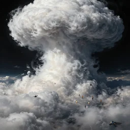 highly detailed illustration of a new planet with lots of cummulonimbus clouds by kilian eng, moebius, nico delort, oliver vernon, joseph moncada, damon soule, manabu ikeda, 4 k resolution