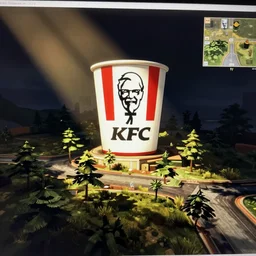 A screen shot of a Garry's Mod map of KFC.