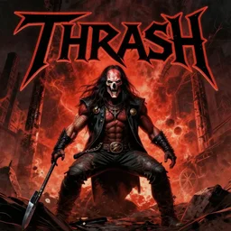 thrash metal album cover by ed repka