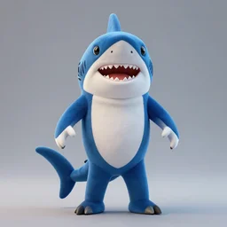 Shark, Mascot Costume, hyper realistic, hyper detailed, 3D render, very coherent, —height 1024 —width 1024