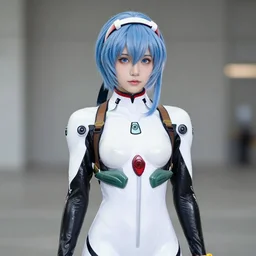tifa lockheart in rei ayanami plugsuit cosplay