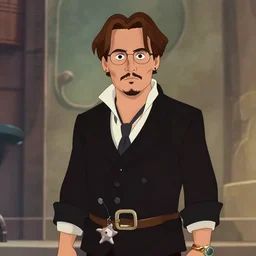 johnny depp as an animated character