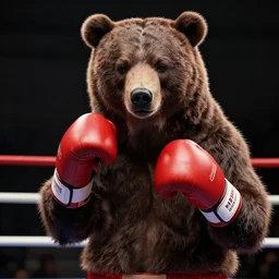 a welterweight bear boxer