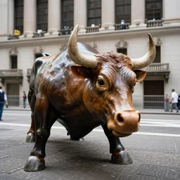 the bull of wall street but it's a pig