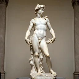 sculpture of persephone, goddess of the underworld, full body, made by michelangelo, carrara marble