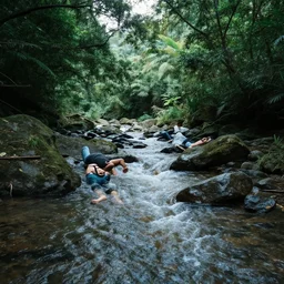 people drifting in the stream of consciousness