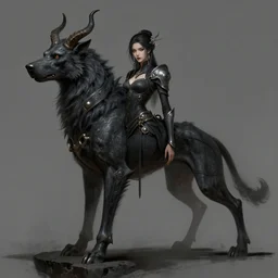dark fantasy female, cerberus, highly detailed, qichao wang, artgerm, cushart krenz, zeronis, trending on artstation, soft light, sharp edges, illustration, character design, concept art