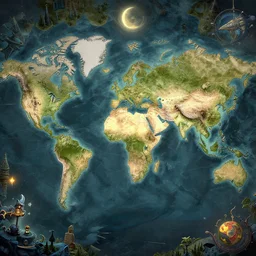 map of a fantasy lucid dream world