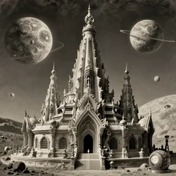 old vintage photo of surreal alien extraterrestrial biomechanical temple on exoplanet beautiful detailed intricate insanely detailed 3D render digital art, octane render, 8K artistic photography, photorealistic
