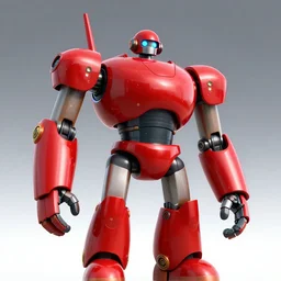 red giant robot that towers over you from nintendo's earthbound beginnings in remastered 3 d geometry with raytraced highly reflective material, 4 k