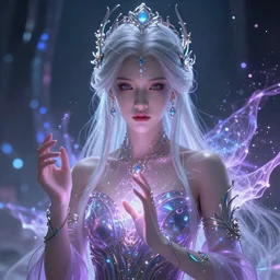 portrait of a beautiful mystical cyberpunk princess with a lot of spiritual power in a dystopian world, 8K 3D octane render cosmic dystopia art